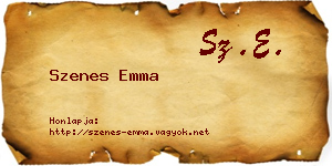 Szenes Emma névjegykártya